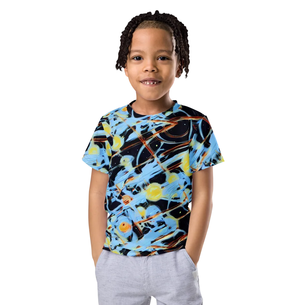 Nova Mosaic on Kids Crew Neck T-Shirt — Front