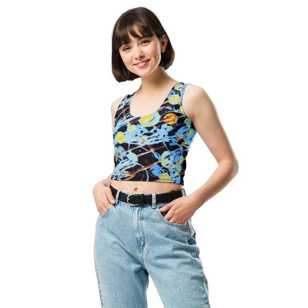 Nova Mosaic on Crop Top — Front
