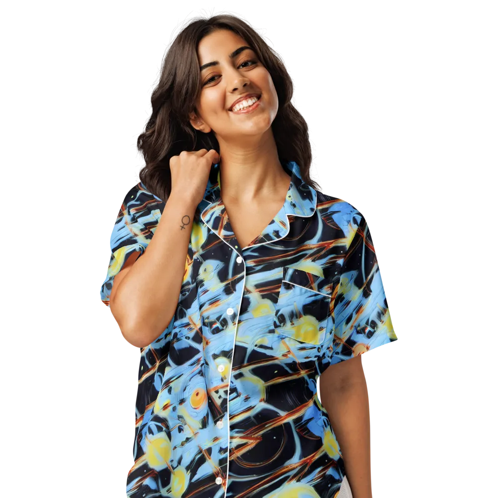 Nova Mosaic on Women's Short Sleeve Pajama Top — Front