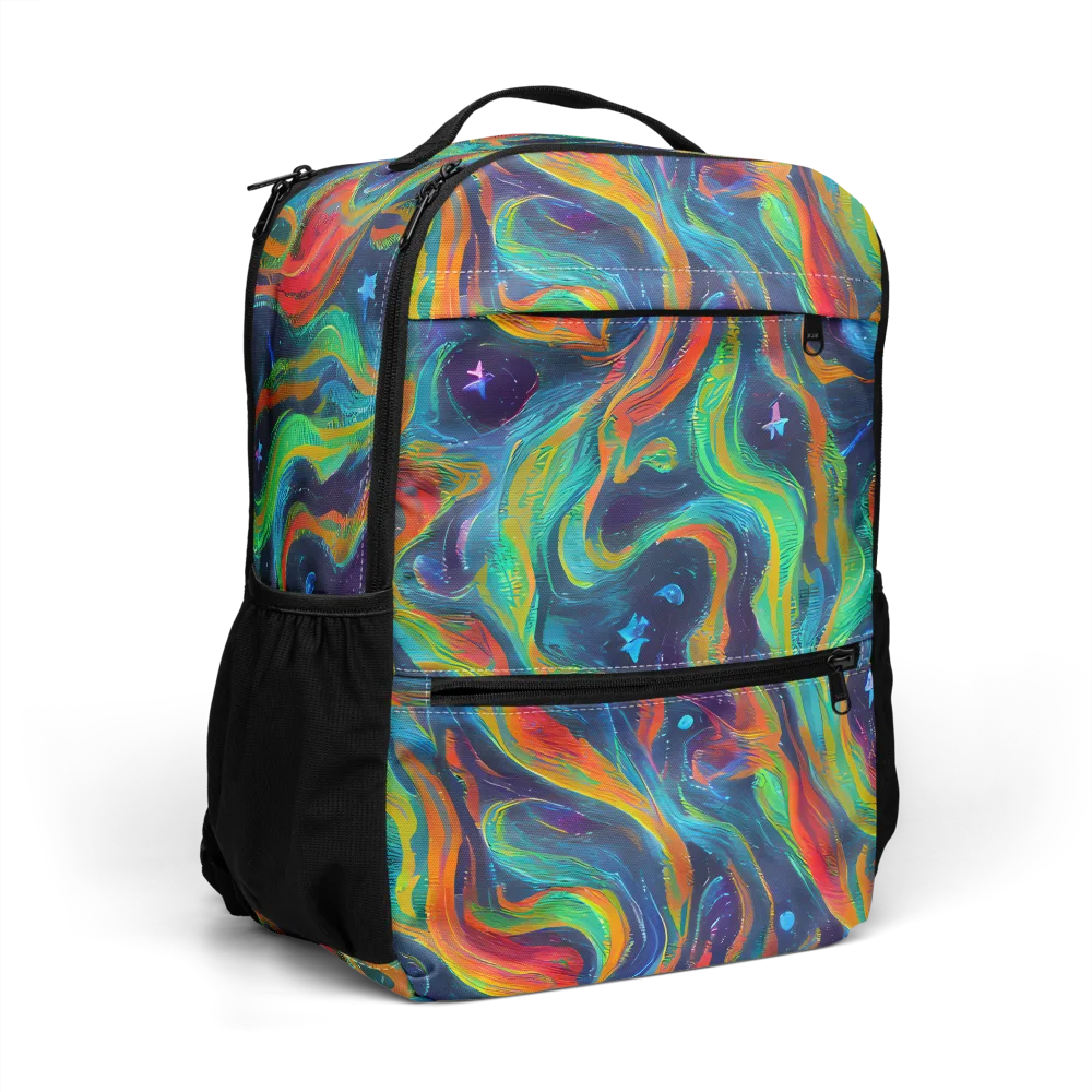 Firewater Swirl on Utility Backpack — Right Front