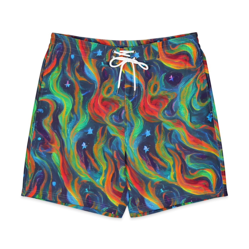 Firewater Swirl on Men's Board Shorts — Front
