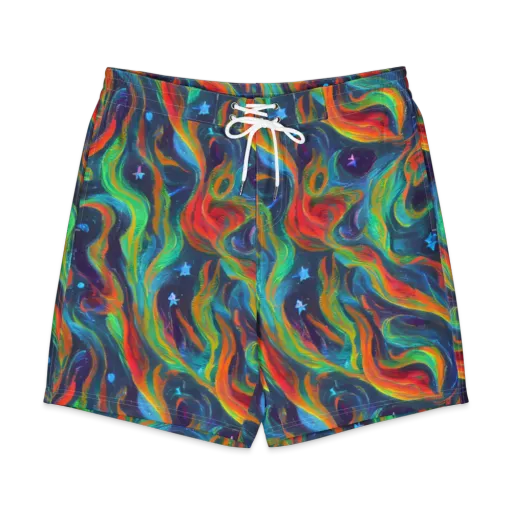 Firewater Swirl on a Men's Board Shorts