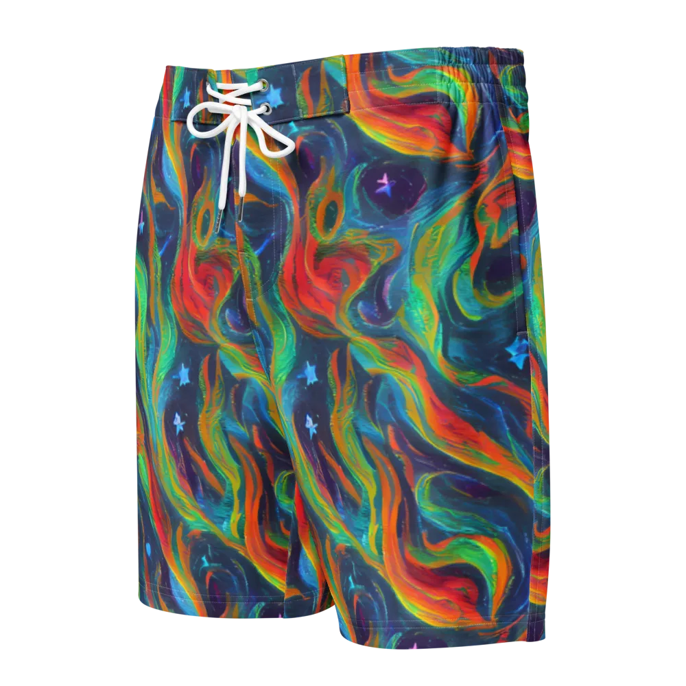 Firewater Swirl on Men's Board Shorts — Front