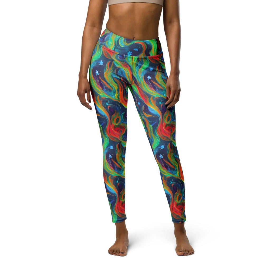 Firewater Swirl on Yoga Leggings — Front