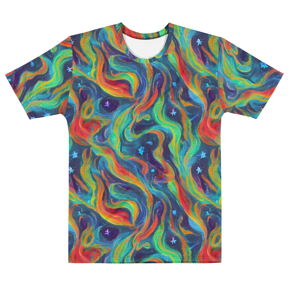 Firewater Swirl on Men's Cotton Crew Neck T-Shirt — Front