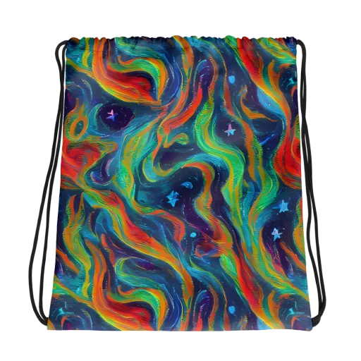 Firewater Swirl on a Drawstring Bag