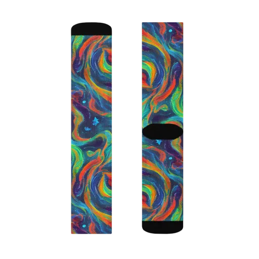 Firewater Swirl on a Socks