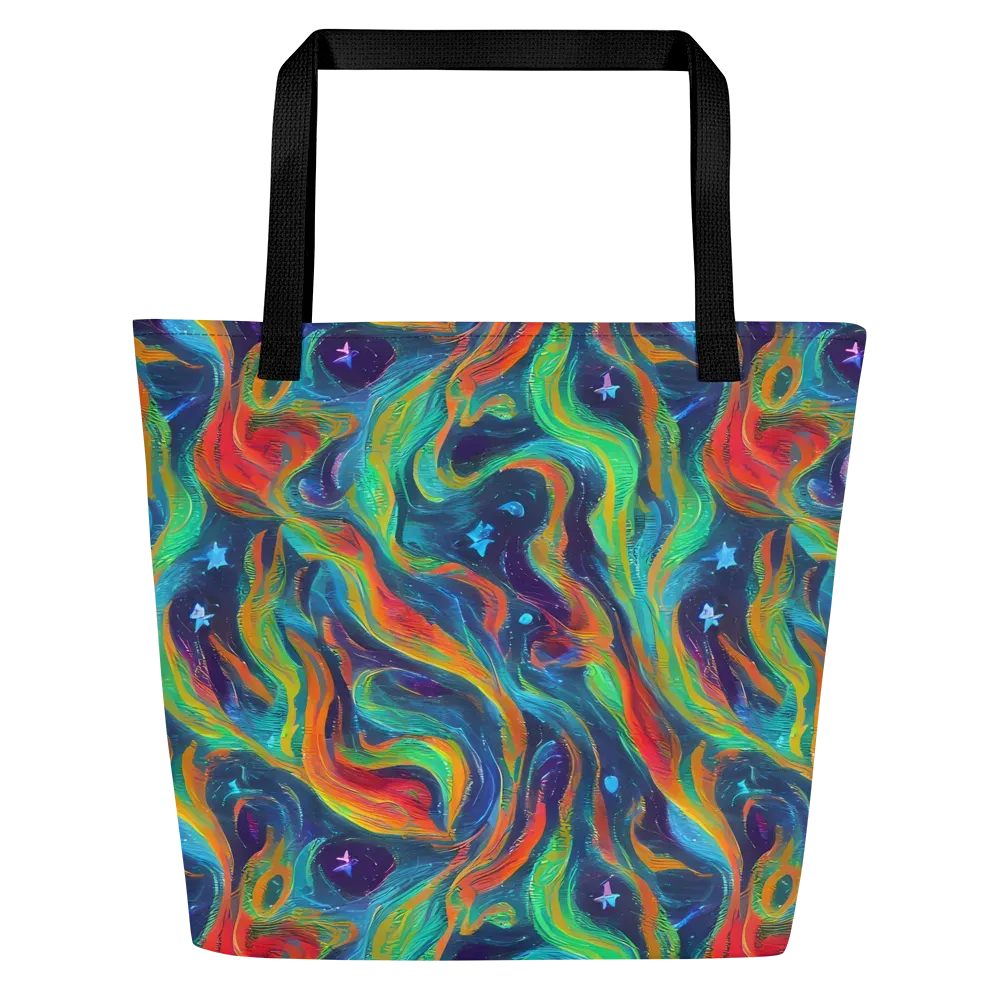 Firewater Swirl on Large Tote Bag W/ Pocket — Front
