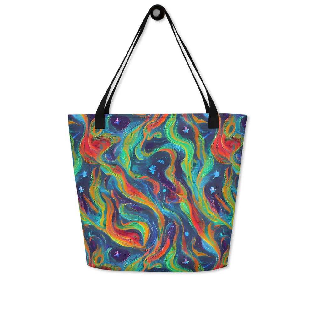 Firewater Swirl on Large Tote Bag W/ Pocket — Front