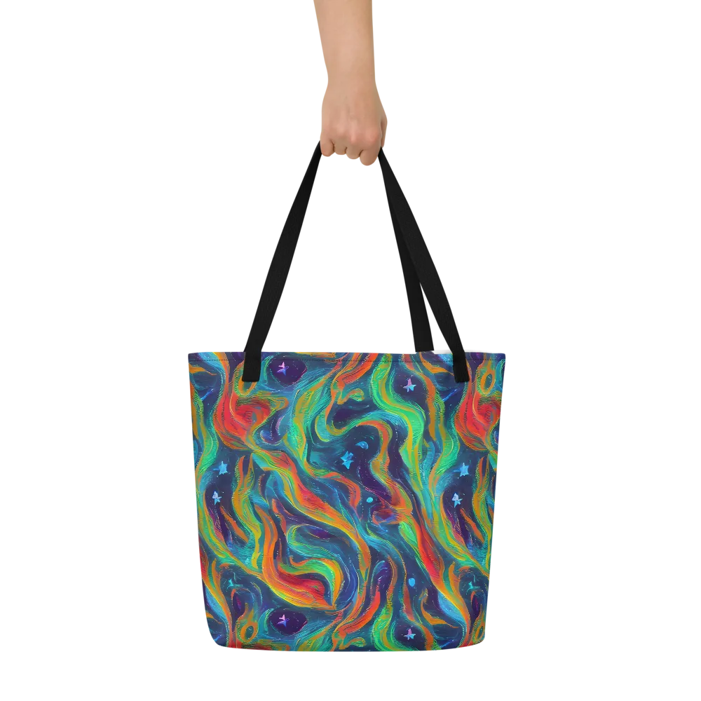 Firewater Swirl on Large Tote Bag W/ Pocket — Front