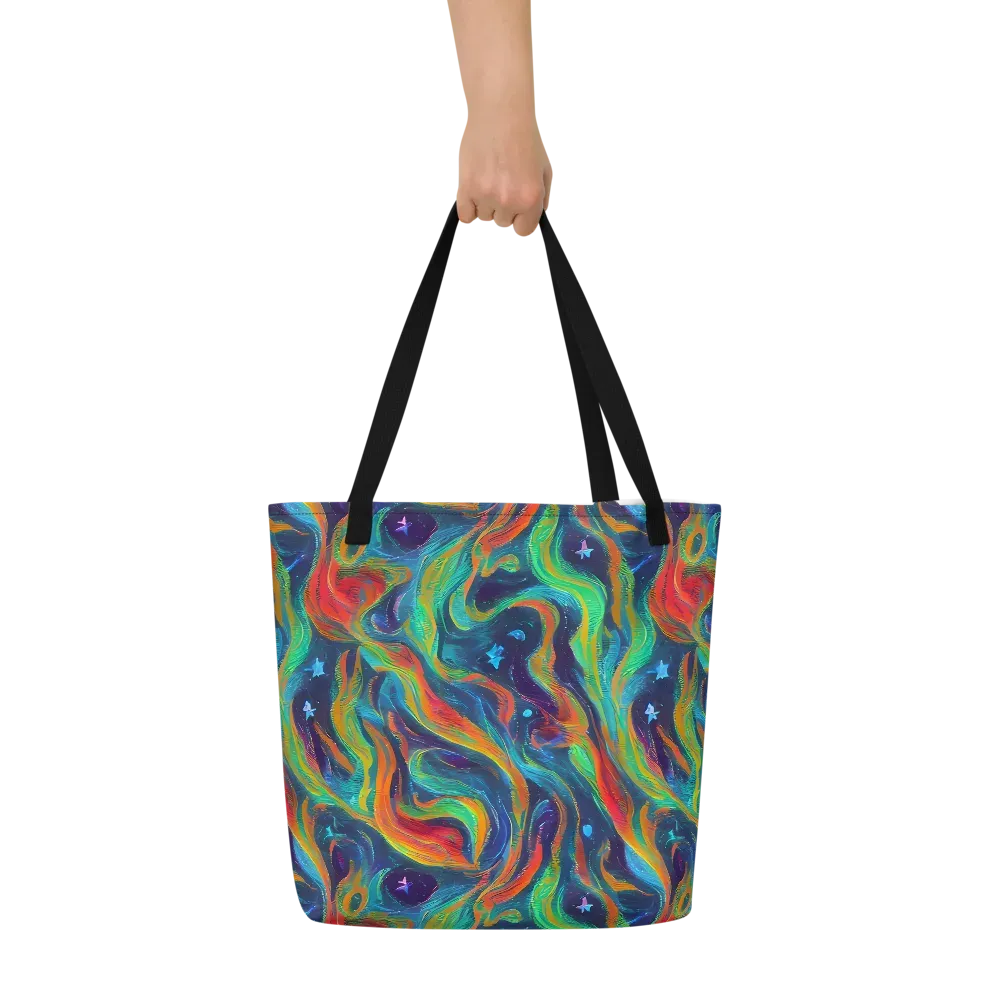 Firewater Swirl on Large Tote Bag W/ Pocket — Front