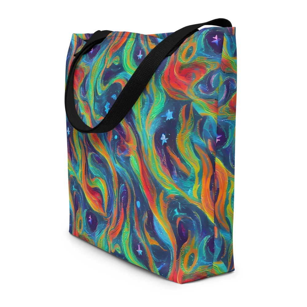 Firewater Swirl on Large Tote Bag W/ Pocket — Front