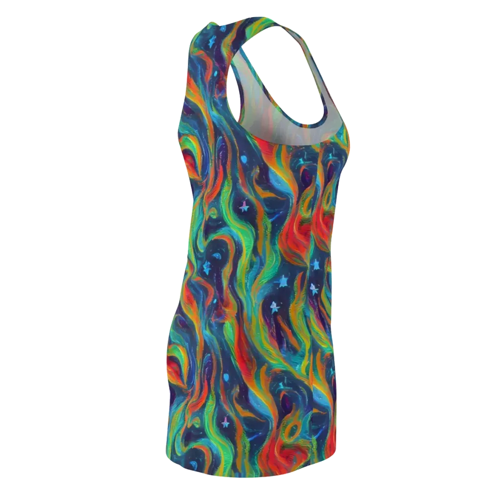 Firewater Swirl on Racerback Dress — Back Side