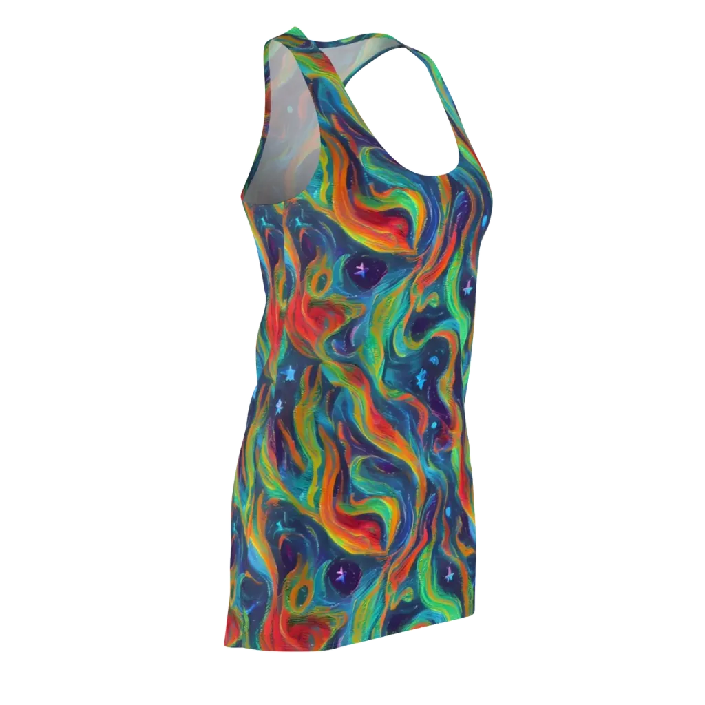 Firewater Swirl on Racerback Dress — Front Side