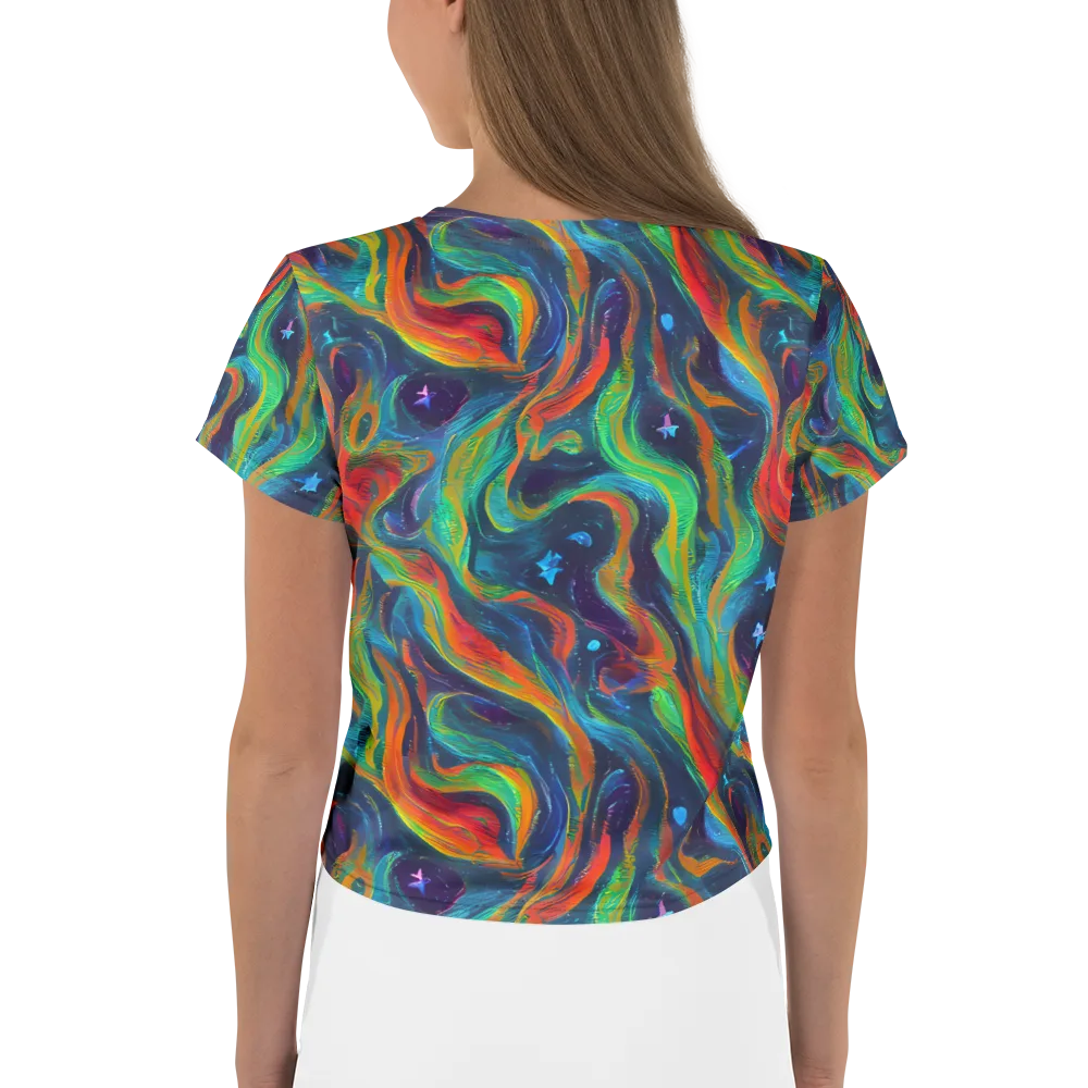 Firewater Swirl on Crop Tee — Back