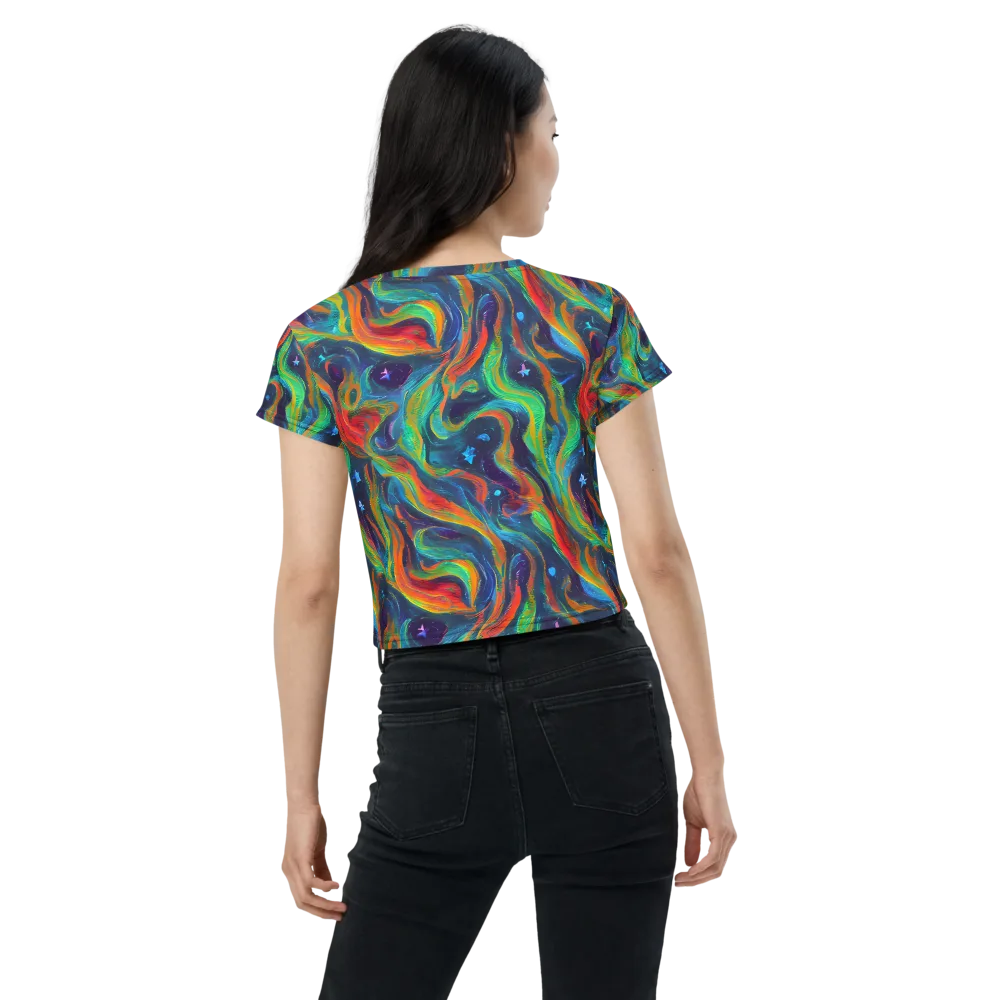 Firewater Swirl on Crop Tee — Back