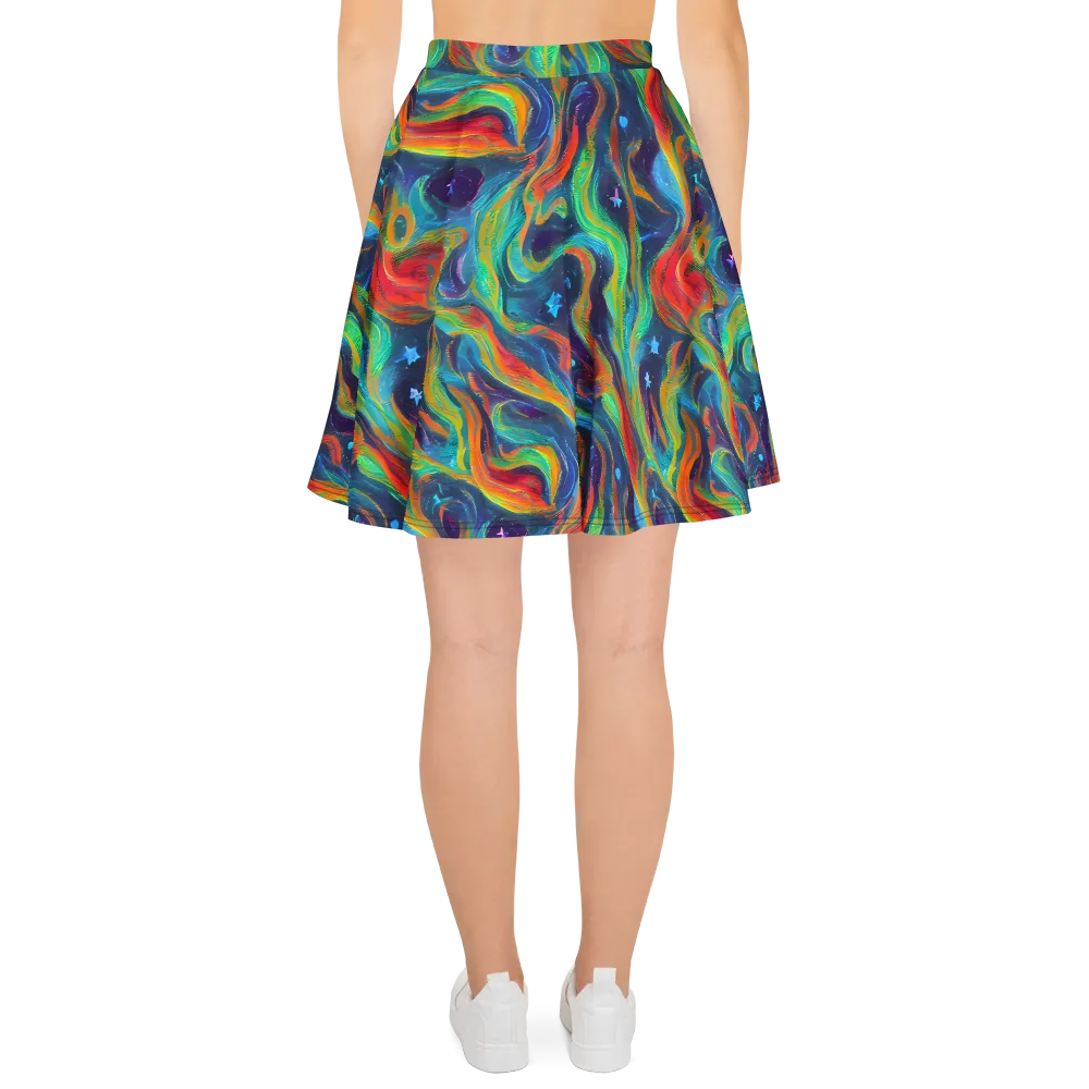 Firewater Swirl on Skater Skirt — Back