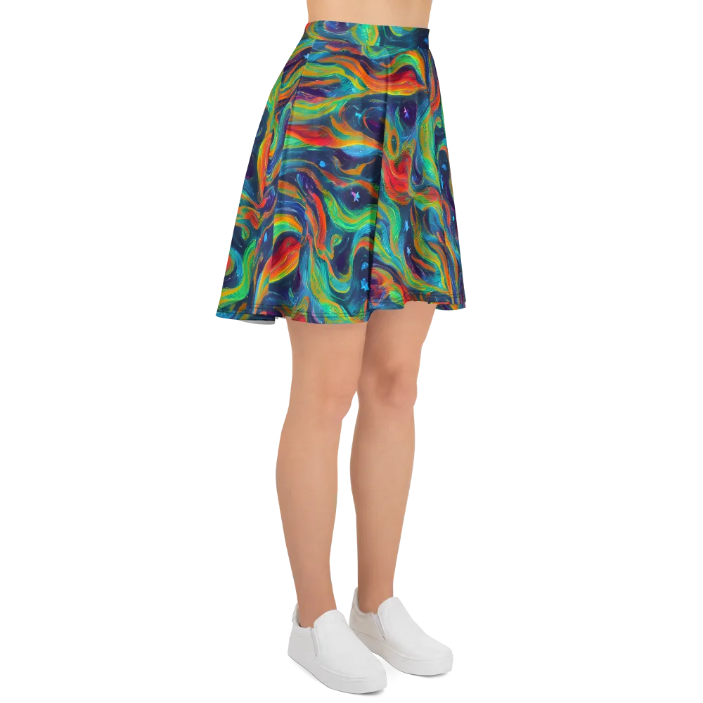 Firewater Swirl on Skater Skirt — Right