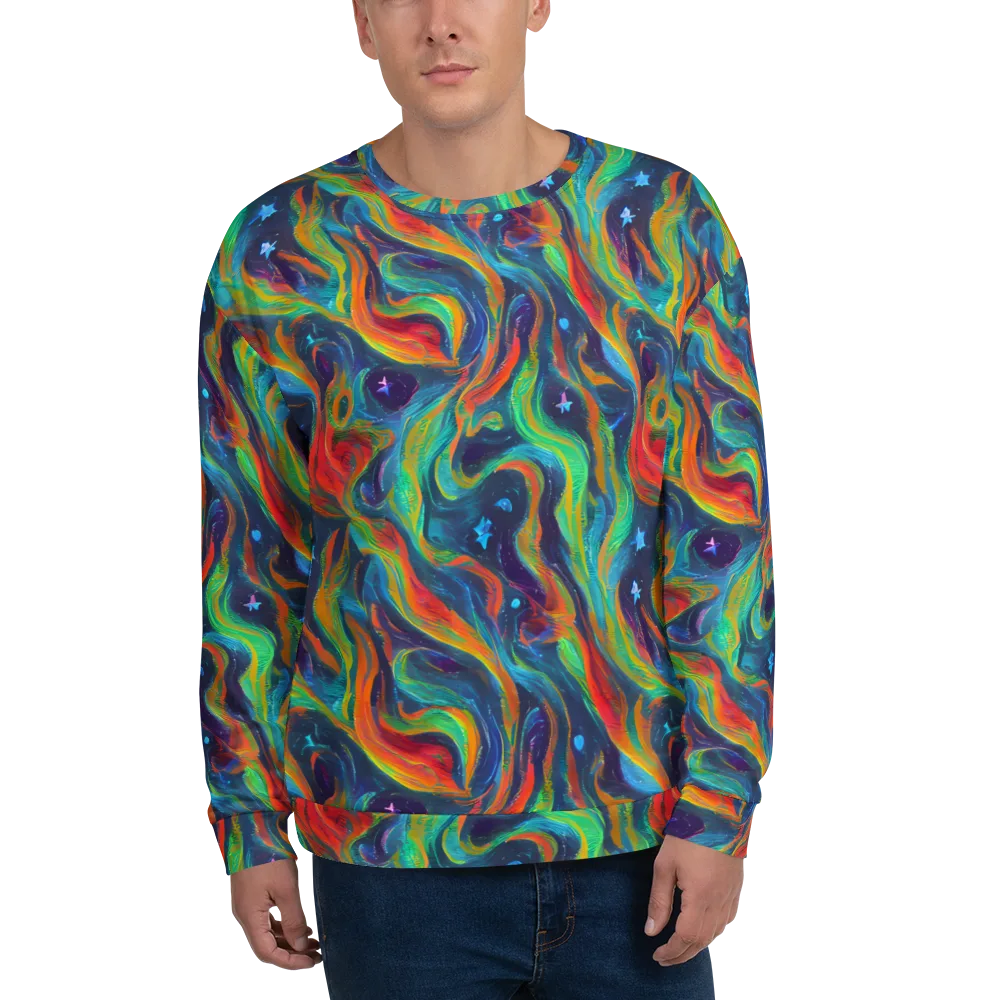 Firewater Swirl on Sweatshirt — Front