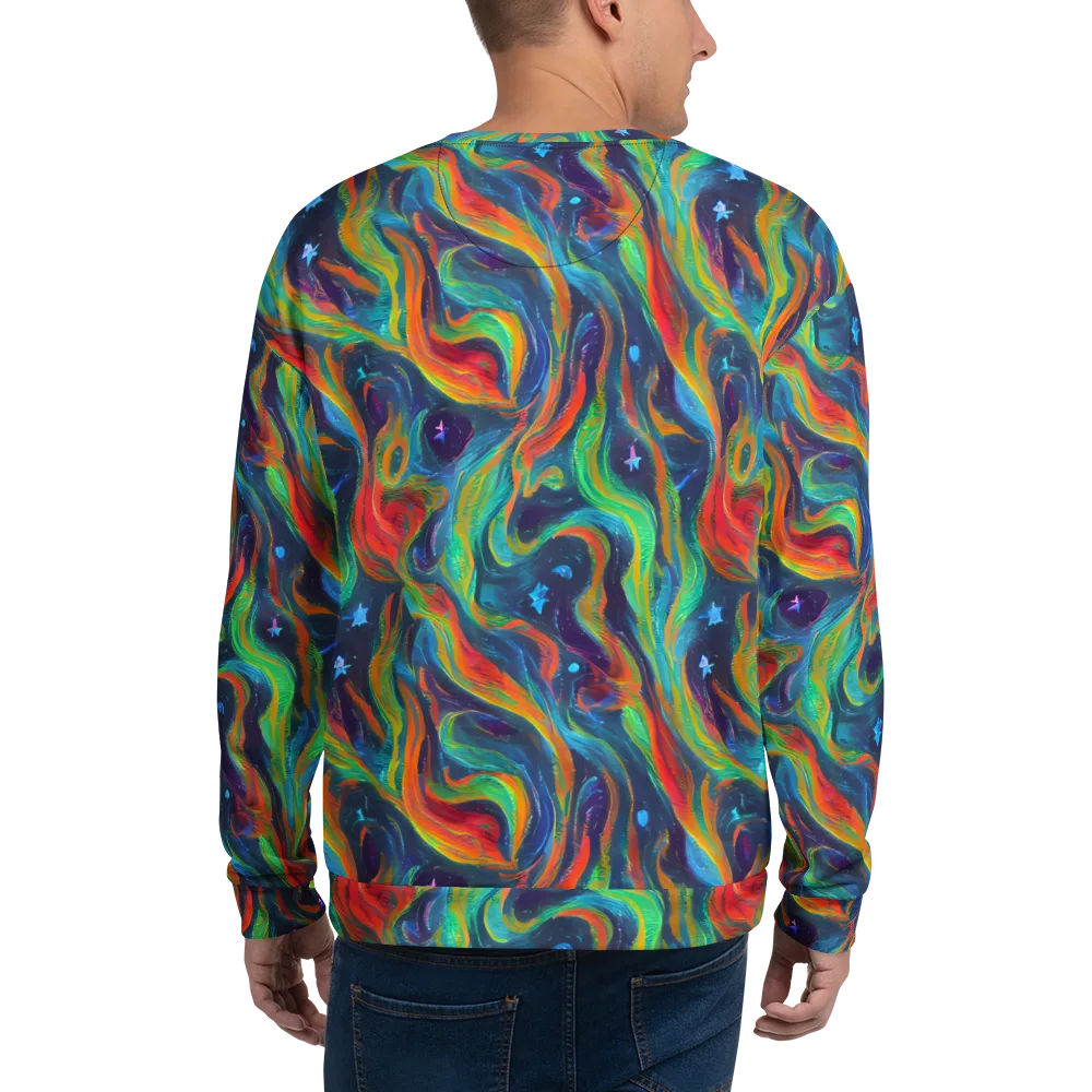 Firewater Swirl on Sweatshirt — Back