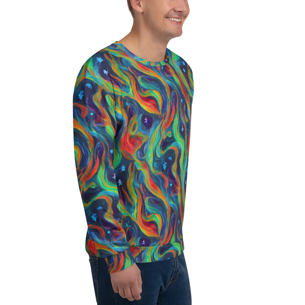 Firewater Swirl on Sweatshirt — Right Front