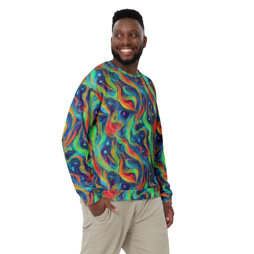 Firewater Swirl on Sweatshirt — Front