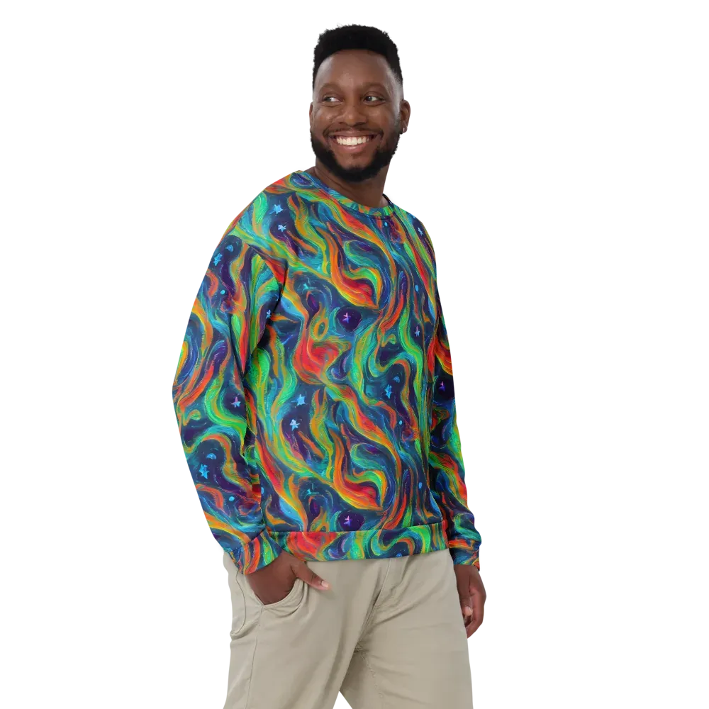 Firewater Swirl on Sweatshirt — Front