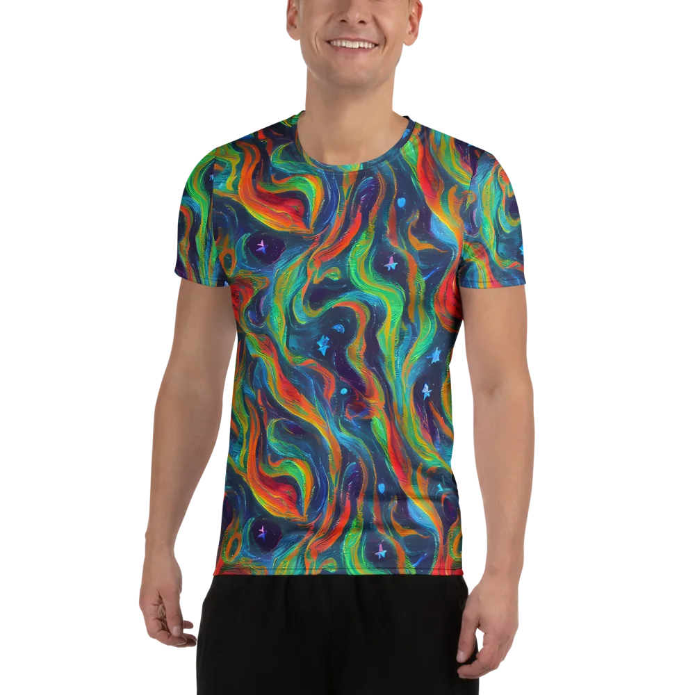 Firewater Swirl on Men's Athletic T-Shirt — Front