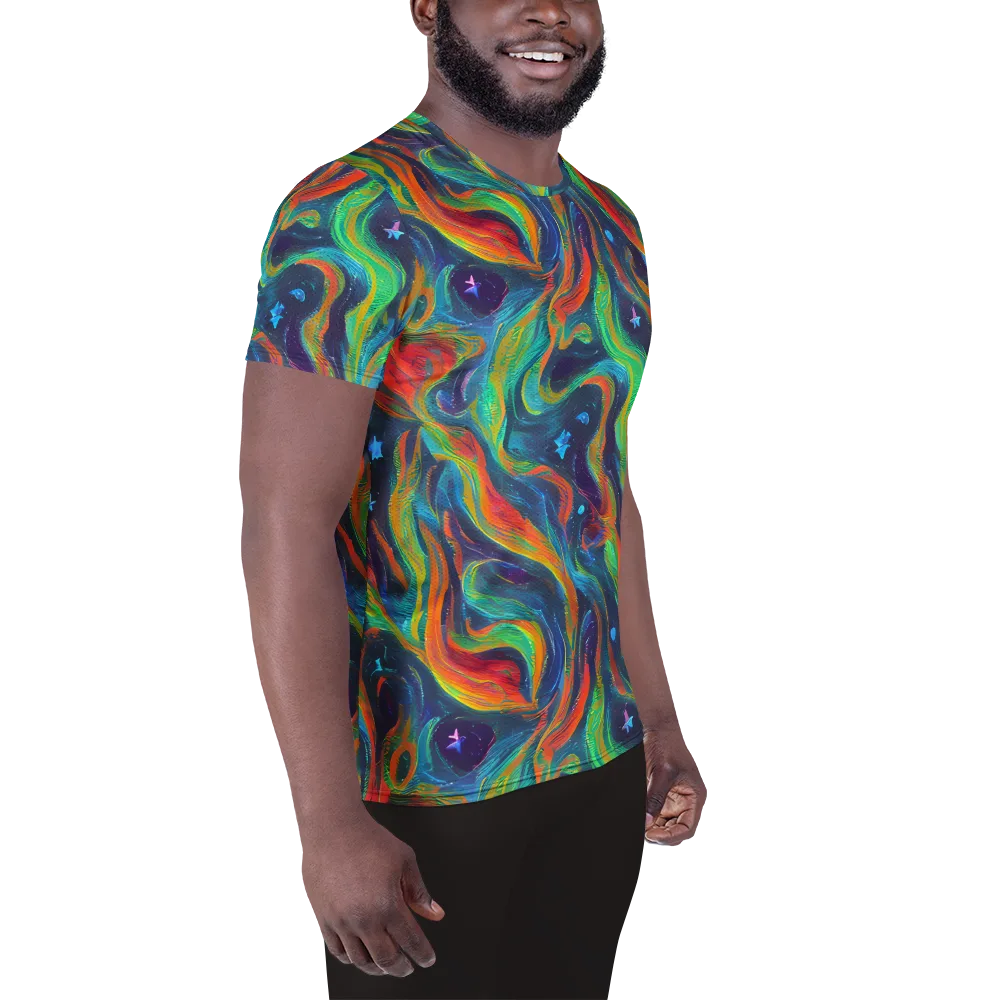 Firewater Swirl on Men's Athletic T-Shirt — Right