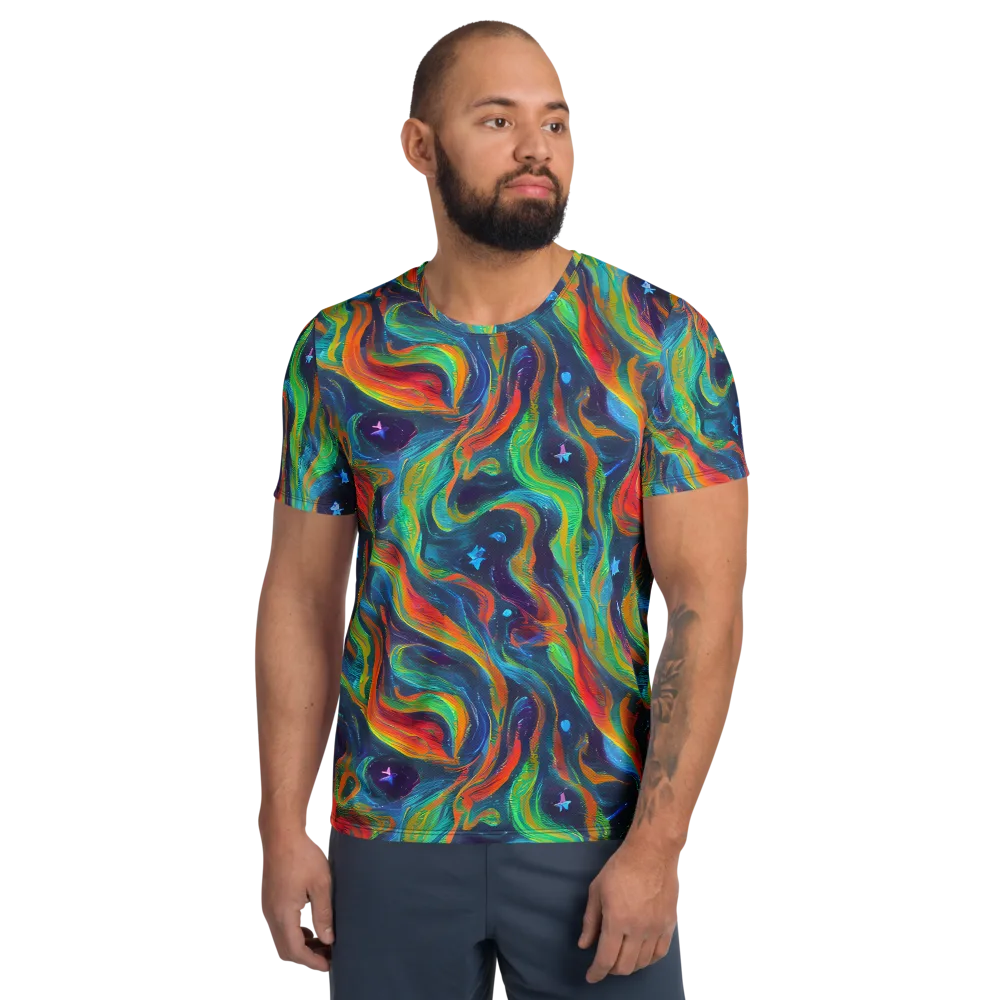 Firewater Swirl on Men's Athletic T-Shirt — Front