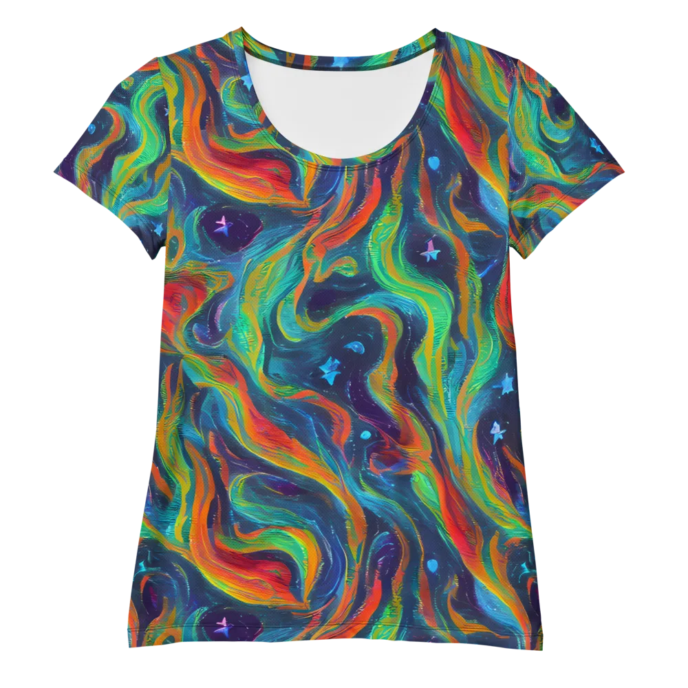 Firewater Swirl on Women's Athletic T-Shirt — Front