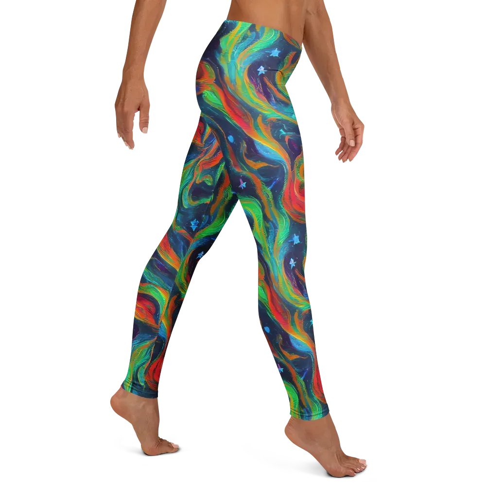 Firewater Swirl on Leggings — Right