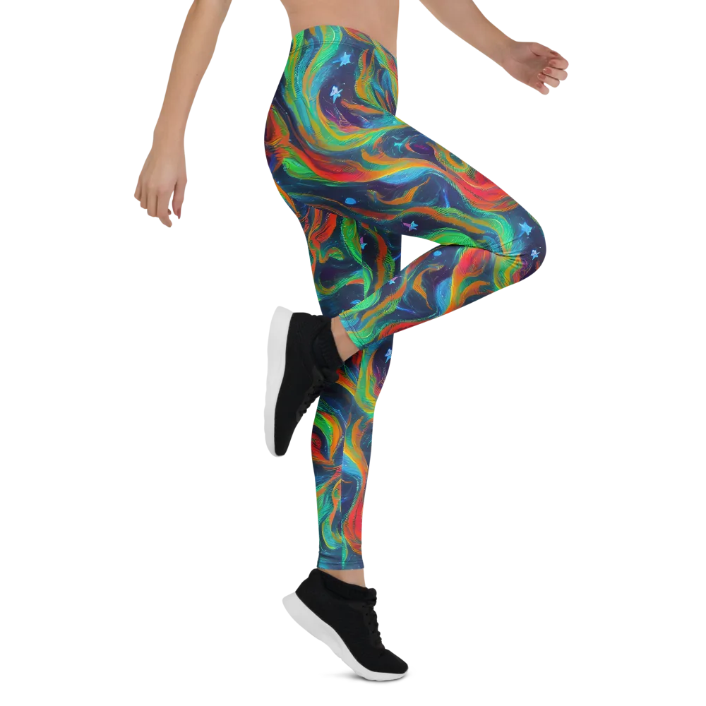 Firewater Swirl on Leggings — Right