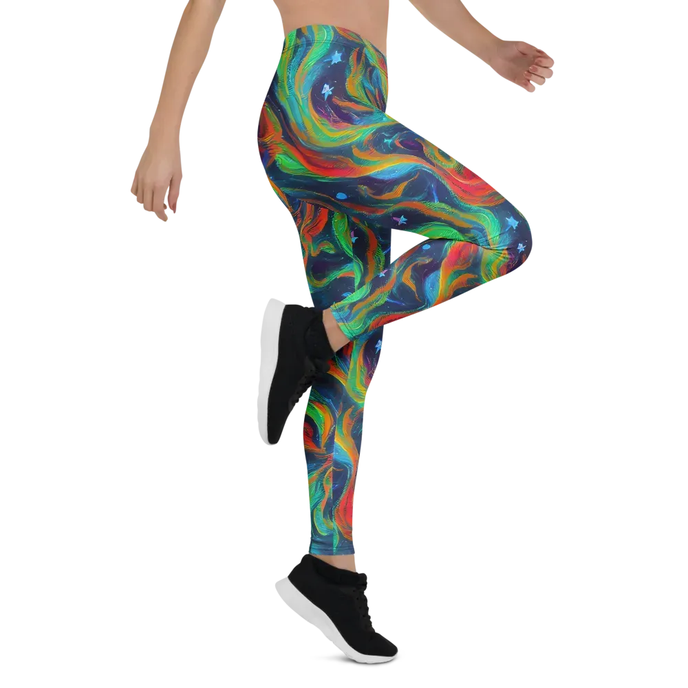 Firewater Swirl on Leggings — Right