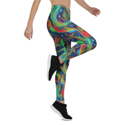 Firewater Swirl on a Leggings