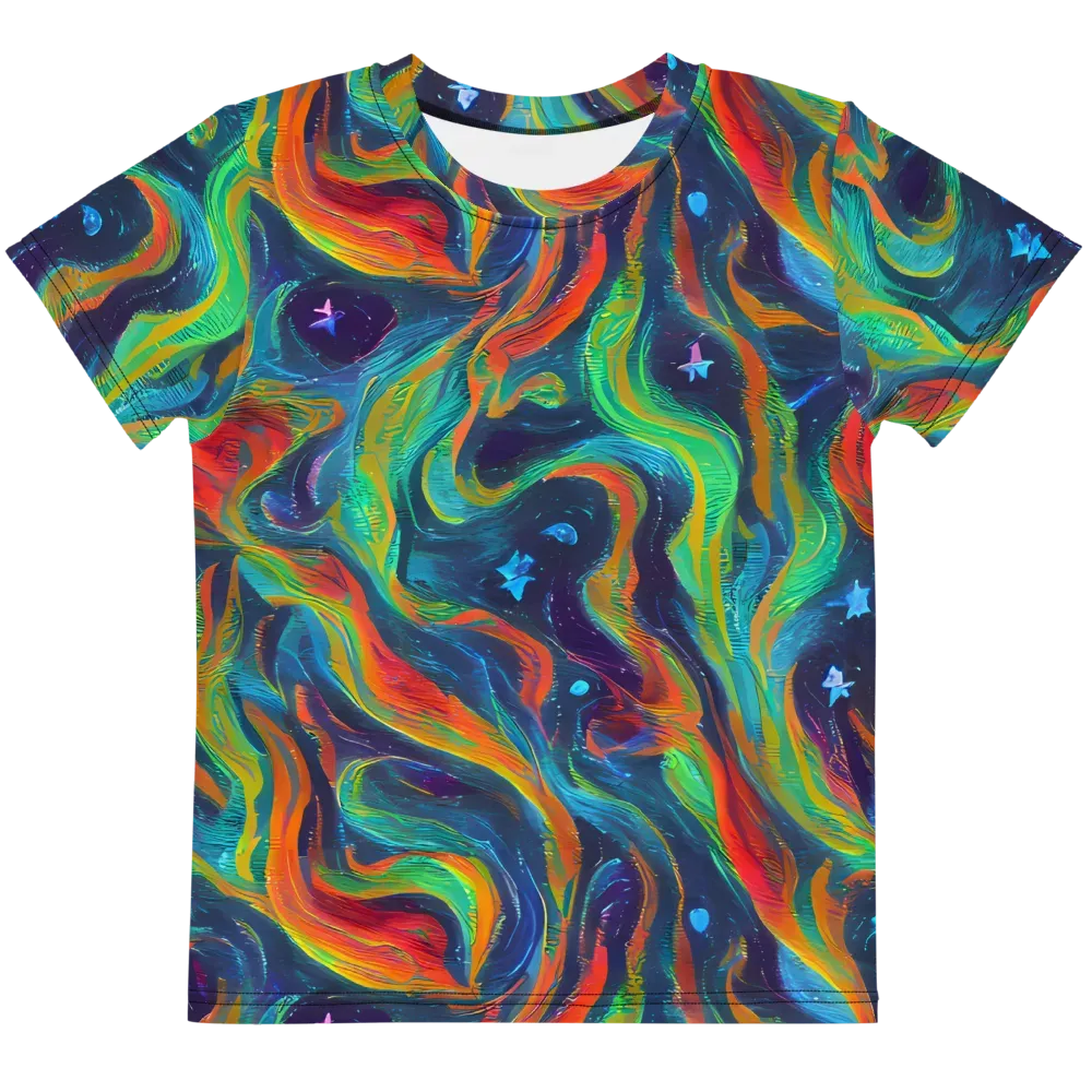 Firewater Swirl on Kids Crew Neck T-Shirt — Front