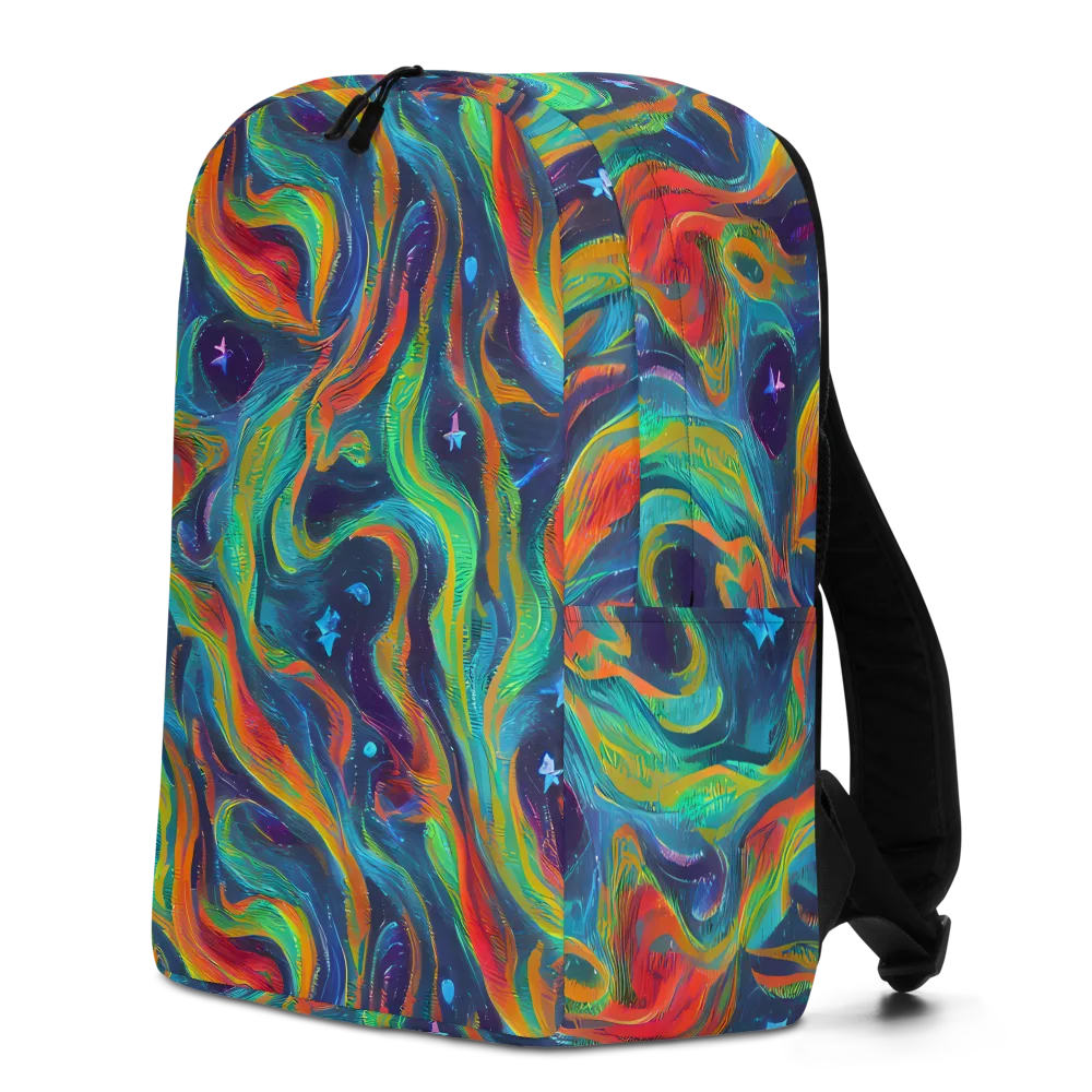 Firewater Swirl on Minimalist Backpack — Left