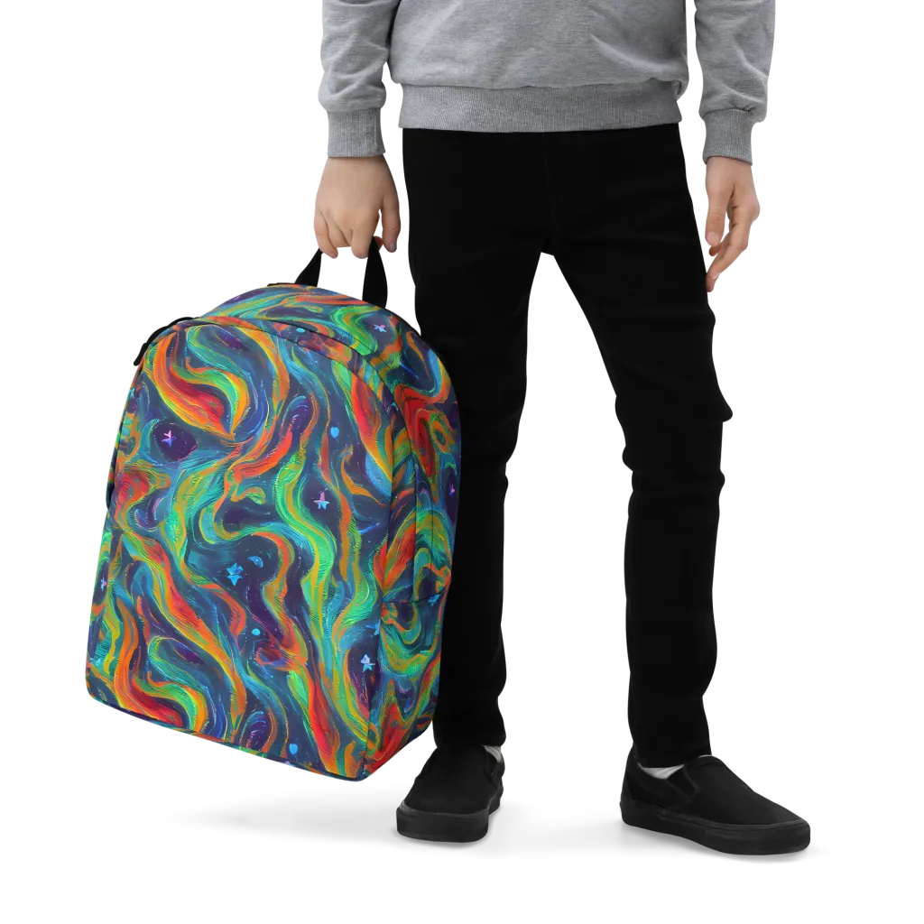 Firewater Swirl on Minimalist Backpack — Zoomed-in
