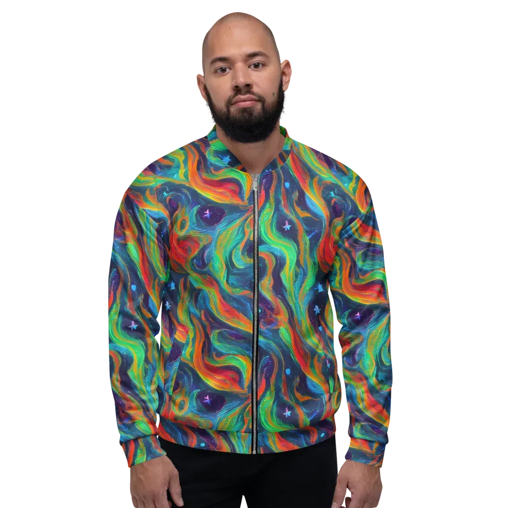 Firewater Swirl on Bomber Jacket — Front