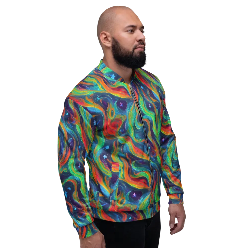 Firewater Swirl on Bomber Jacket — Right