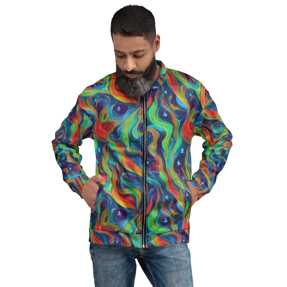Firewater Swirl on Bomber Jacket — Front