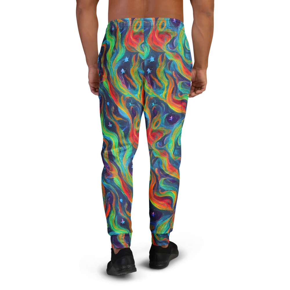 Firewater Swirl on Men's Joggers — Back
