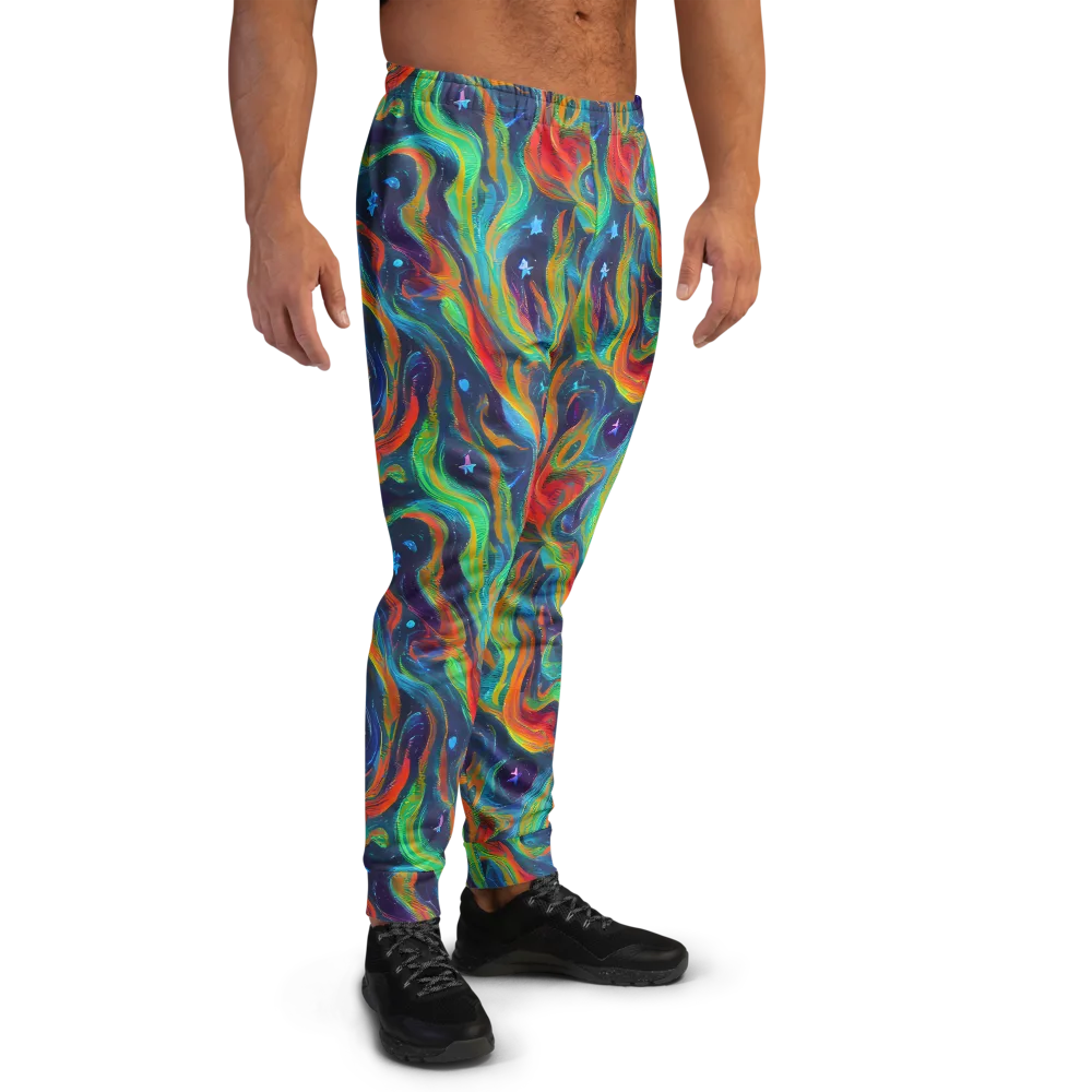 Firewater Swirl on Men's Joggers — Right