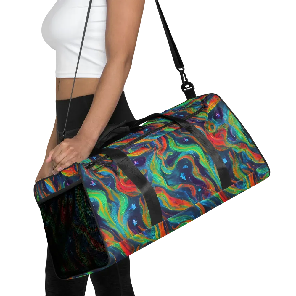Firewater Swirl on Duffle Bag — Front