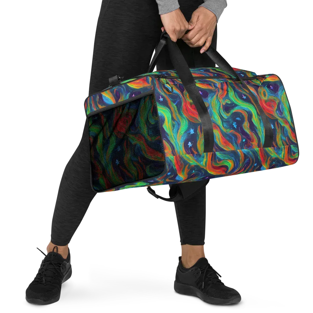 Firewater Swirl on Duffle Bag — Right Front
