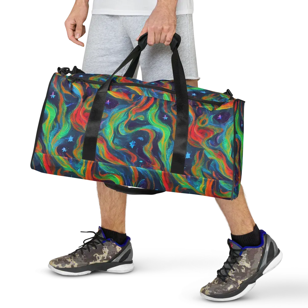 Firewater Swirl on Duffle Bag — Front