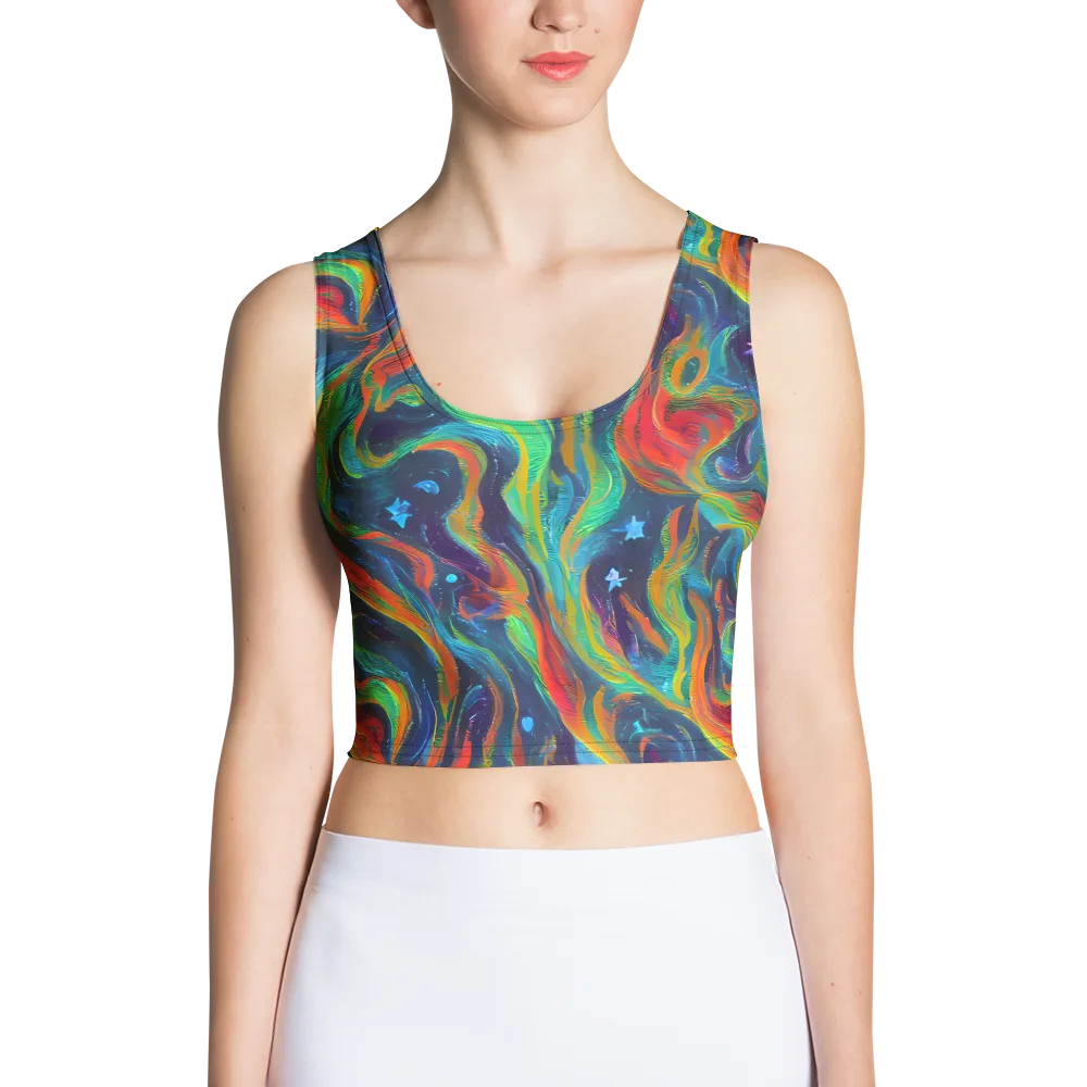 Firewater Swirl on Crop Top — Front