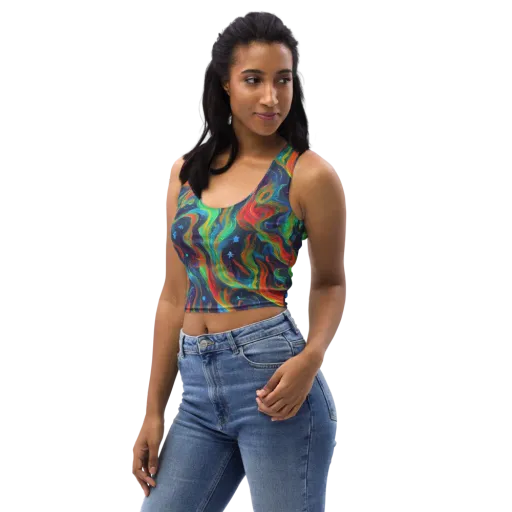 Firewater Swirl on a Crop Top