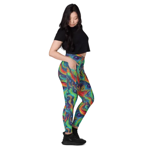 Firewater Swirl on a Leggings with Pockets