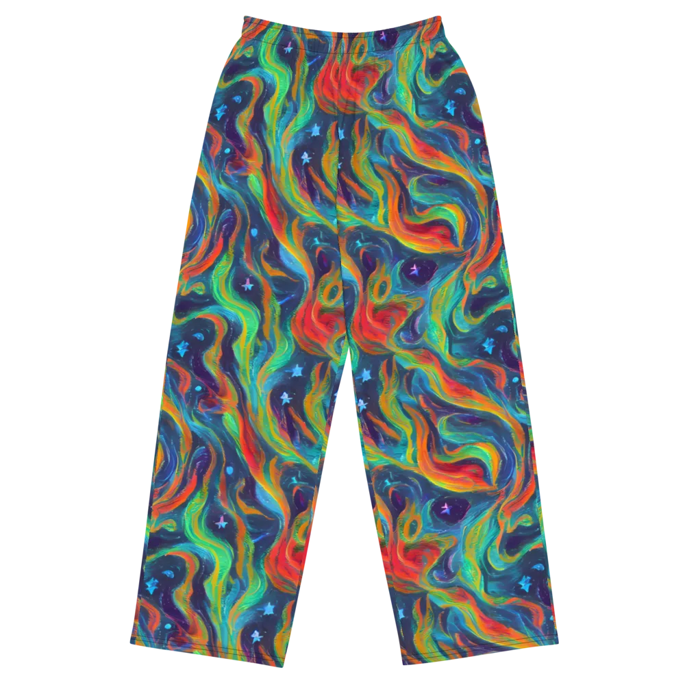 Firewater Swirl on Wide-Leg Pants — Front
